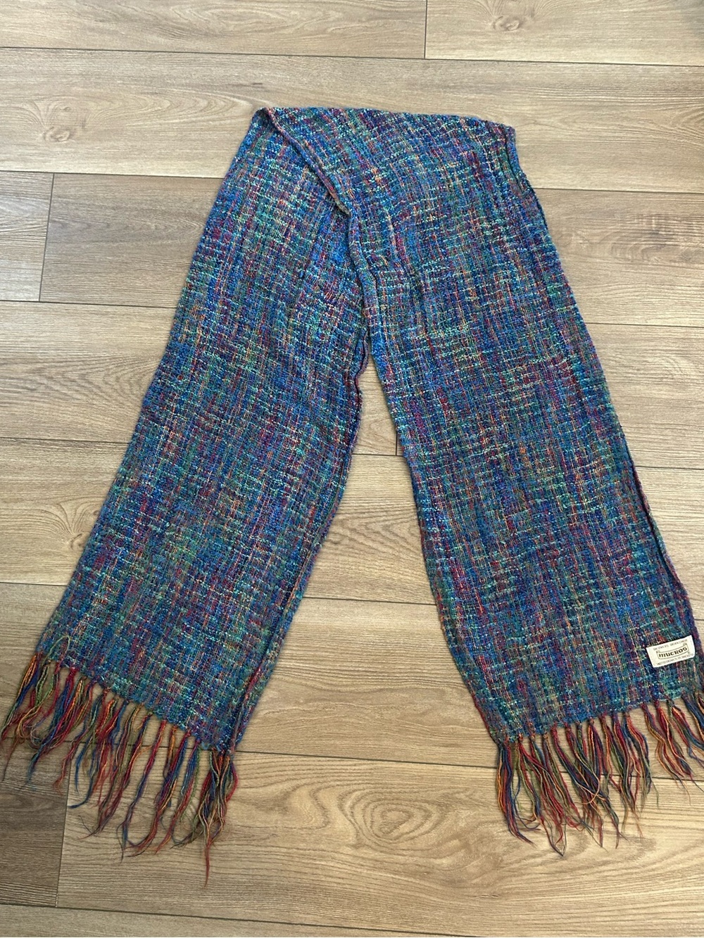 Mucros Weavers Ireland Multicolor Woven Fringe Scarf Made in Ireland Unisex
